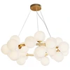 Image de Suspension, métal, verre, or mat-blanc, D 69 cm