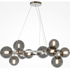 Image de Suspension, métal verre, chrome fumé, D 67 cm