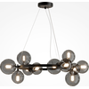 Image de Suspension, métal verre, noir fumé, D 67 cm