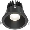 Image de Maytoni Zoom LED Downlight, luminaire encastré 12W dimmable noir IP65 90Ra Ø8,5mm blanc chaud