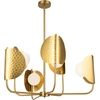 Image de Maytoni Tropic Lampe à suspendre or avec boules en verre 6xG9 40W, réglable