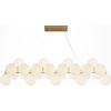 Image de Suspension, métal verre, or, blanc mat, L 123,5 cm