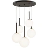 Image de Suspension, métal verre, noir, D 45 cm