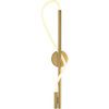 Image de Applique LED, aluminium doré H 84,4 cm