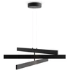 Image de Suspension LED, alu noir, réglable, H 18,7 cm