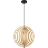 Image de Maytoni Lampe à suspendre Noir & Bois Ø43cm Roots 1xE27 40W Lampe à suspendre