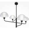 Image de Maytoni Memory Lampe à suspendre noire avec 4 abat-jour en verre E14 40W IP20