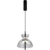 Image de Lampe suspendue à abat-jour transparent Ø25 cm noir Bangkok LED 12W Maytoni