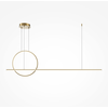 Image de Lustre LED Halo en laiton 40 W, blanc chaud, 2100 lm, aluminium, dimensions : 344 x 143 x 11,7 cm, IP20, Maytoni