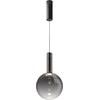 Image de Maytoni Nebula Lampe suspendue Ø25cm noir verre fumée LED 6W lumière chaude