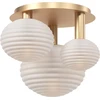 Image de Plafonnier or 3 boules en verre blanc E14 40W Maytoni Reels Classique design