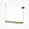 Image de Suspension LED en forme de barre avec diffuseurs en verre FLAT noir et or, 20 W, lumière chaude, 2480 lm, métal, dimensions : 312 x 93 x 12 cm, IP20, Maytoni