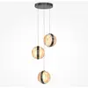 Image de Suspension LED à boules décoratives MISTERIO, noire, 15 W, lumière chaude, 2000 lm, verre, dimensions : 320 x 38 x 38 cm, IP20, Maytoni