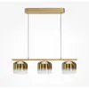 Image de Suspension LED à abat-jour en verre sur tige SPIRITO dorée, 14 W, lumière chaude, 1 800 lm, verre, dimensions : 220 x 80 x 18 cm, IP20, Maytoni