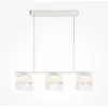 Image de Suspension LED à abat-jours en verre sur tige SPIRITO, blanche, 14 W, lumière chaude, 1 800 lm, verre, dimensions : 220 x 80 x 18 cm, IP20, Maytoni
