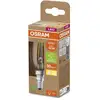 Image de Ampoule LED à filament OSRAM, forme bougie, ULTRA EFF, culot E14, 2,5W, 470lm, 2700K, transparente, lumière blanche