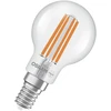 Image de Ampoule LED OSRAM Energy Class en forme de mini-boule classique, 2.2 W / 470 lm, EEK A, lumière blanche chaude (2700 K), CRI 80, en verre transparent sans plomb, culot E14, IP20, diamètre 45 mm.