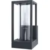 Image de OSRAM Applique extérieure E27, aluminium, verre clair, IP44, gris foncé, design rectangulaire, 140 x 110 x 245 mm, matériel de montage inclus