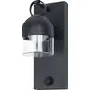 Image de Applique murale extérieure OSRAM, gris foncé, 6,5 W, 400 lm, 3000 K, angle de diffusion de 110°, indice de protection IP65, durée de vie de 50 000 heures, détecteur de mouvement PIR, verre, aluminium