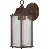 Image de Applique murale extérieure OSRAM, couleur rouille, culot E27, boîtier en aluminium, abat-jour en verre, indice de protection IP43, 220 240 V, longueur 105 mm, largeur 150 mm, hauteur 293 mm, 1 ampoule, vis de fixation