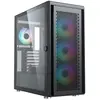 Image de Silentware Air 100 Boîtier PC tour midi, façade en métal maillé, fenêtre latérale en verre, 4x 120mm ventilateurs A-RGB Hydro-Lager, GPU 383mm, alimentation ATX, noir