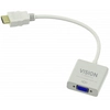 Image de Vision TC-HDMIVGA câble vidéo et adaptateur VGA (D-Sub) HDMI Type A (Standard) Blanc - Neuf