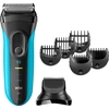 Image de Braun Series 3 Shave&Style 3010BT Rasoir à grille Tondeuse Noir, Bleu