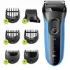 Image de Braun Series 3 Shave&Style 3010BT Rasoir à grille Tondeuse Noir, Bleu - Neuf