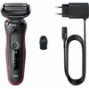 Image de Braun | Golarka | 51-R1000s | Czas pracy (maks.) 50 min | Na mokro i sucho | Czarny/czerwony