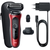 Image de Braun Series 6 61-R1200s Foil shaver Trimmer Black, Red