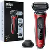 Image de Braun Series 6 61-R1200s Rasoir à grille Tondeuse Noir, Rouge - Neuf