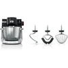 Image de BOSCH Robot de cuisine série 6 MUMS6ZS00 (1.600 watts, programmes automatiques, balance intégrée, 7 niveaux de vitesse, niveau momentané, 3D PlanetaryMixing, bol en inox de 5,5 litres, couvercle anti-éclaboussures, fouet, fouet avec silicone)