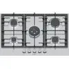 Image de Bosch Serie 6 PCQ7A5I90, Inox, Encastrable, 75 cm, Gaz, Inox, 5 zones/zones