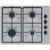 Image de Table gaz inox, 60 cm, SER2, inox, 4 brûleurs, Fonte avec pieds en caou BOSCH - PBP6B5K80 - Neuf