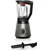 Image de Bosch Série 4 MMB4192S, mixeur sur socle, capacité de 1,5 litre, fonction pulse, câble de 1 mètre, 1200 W, couleur : noir, graphite, bol transparent