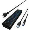 Image de ICY BOX IB-AC6113 USB 3.2 Gen 1 (3.1 Gen 1) Type-B 5000 Mbit/s Noir - Neuf