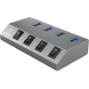 Image de Icy Box ICY BOX IB-HUB1405 USB 3.2 Gen 1 (3.1 Gen 1) Type-B 5000 Mbit/s Anthracite