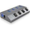 Image de ICY BOX IB-HUB1405 USB 3.2 Gen 1 (3.1 Gen 1) Type-B 5000 Mbit/s Anthracite - Neuf