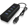 Image de ICY BOX IB-HUB1409-C3 USB 3.2 Gen 1 (3.1 Gen 1) Type-C 5000 Mbit/s Noir - Neuf