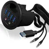 Image de Adaptateur ICY-BOX Hub de bureau 4x USB 3.0 Type-A avec entrée/sortie audio