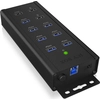 Image de 7 Port USB 3.0 , 1x QC 3.0 Ladeanschluss, 2x BC 1.2 Ladeanschlüsse, Aluminium-Gehäuse ICY BOX