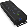 Image de ICY BOX IB-HUB1703-QC3 USB 3.2 Gen 1 (3.1 Gen 1) Type-B 5000 Mbit/s Noir - Neuf