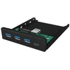 Image de ICY BOX HUB USB3.0 frontal TypeA/ (IB-HUB1418-I3)