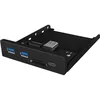 Image de ICY BOX IB-HUB1417-i3 - Concentrateur - 2 x SuperSpeed USB 3.0 + 1 x USB-C - convient au montage encastré (IB-HUB1417-I3)