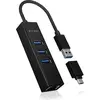 Image de Hub IcyBox 4-Port IB-HUB1419-LAN USB 3.0 Hub & LAN Adapter