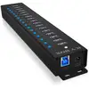 Image de ICY BOX IB-HUB1717-U3 USB 3.2 Gen 1 (3.1 Gen 1) Type-A 5000 Mbit/s Noir - Neuf