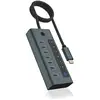 Image de ICY BOX IB-HUB1457-C31 USB 3.2 Gen 1 (3.1 Gen 1) Type-C 10000 Mbit/s Bleu, Gris - Neuf