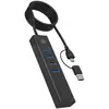 Image de ICY BOX IB-HUB1737-C3 USB 3.2 Gen 1 (3.1 Gen 1) Type-C 5000 Mbit/s Noir - Neuf