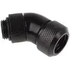 Image de Raccord rotatif à 45° à compression pour Tube Ø13mm - G1/4 Alphacool Eiszapfen (Noir) #6POURCENT