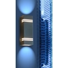 Image de Applique murale d'extérieur en acier inoxydable à LED, H. 25 cm, IP44, éclairage vers le haut et vers le bas, éclairage de façade